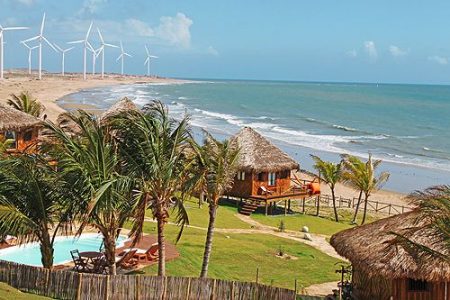 Vista da praia de icarai de amontada