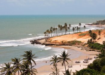 Vista panorâmica da praia de Lagoinha, Ceará