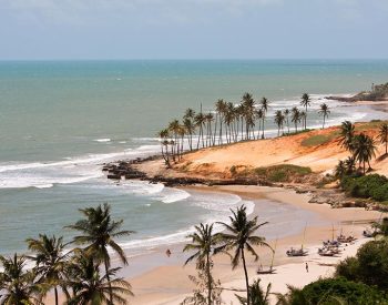 Vista panorâmica da praia de Lagoinha, Ceará